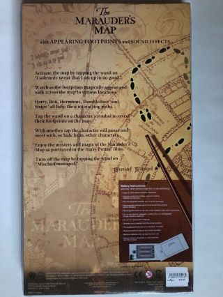 THE MARAUDERS MAP HARRY POTTER INTERACTIVE WITH WAND UNIVERSAL WIZARDING WORLD 4