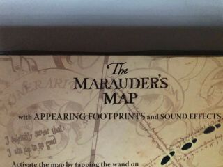 THE MARAUDERS MAP HARRY POTTER INTERACTIVE WITH WAND UNIVERSAL WIZARDING WORLD 6