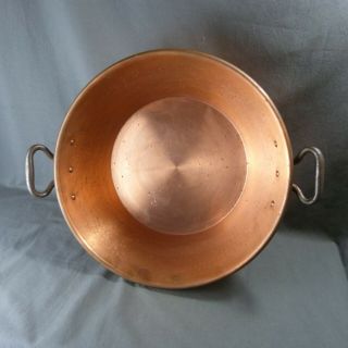 Large Vintage 12 L capacity,  Heavy 3.  6 Kg French Copper Jam Confiture Pot Pan 2