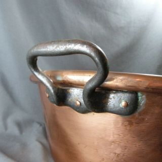 Large Vintage 12 L capacity,  Heavy 3.  6 Kg French Copper Jam Confiture Pot Pan 5