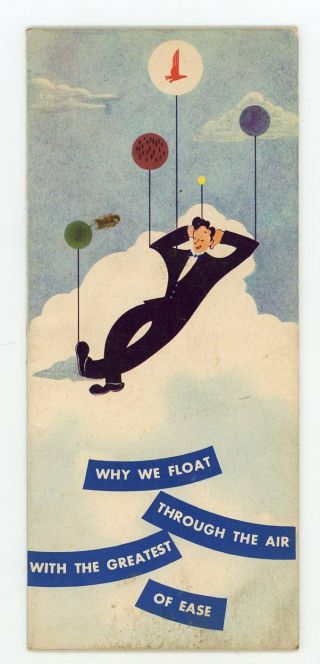 Eastern Air Lines Inflight Booklet - Why We Float Through The Air.  1945