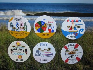 6 Years Avalon Jersey Seasonal Beach Badges/tags
