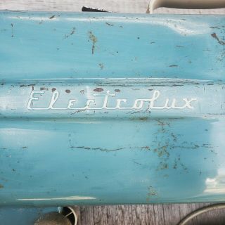 Vintage Electrolux Vacuum Model L - Teal Blue w/ Matching Hose Chrome 4