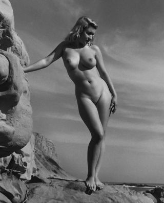 1960 Large Format Nude Photo Andre De Dienes Perfect Firm Breasts Pinup Sue Snow