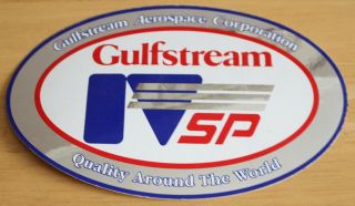Old Gulfstream Aerospace Corporation Gulfstream Ivsp Executive Jet Sticker