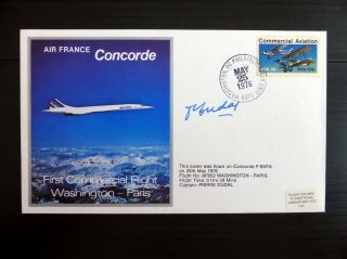 Usa 1976 Concorde Air France Commercial Flight Signed Capt Dudal See Below Bp42