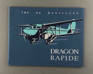 De Havilland Dragon Rapide Manufacturers Sales Brochure 1938 Cutaway Seat Maps