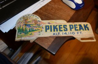 Vintage Pikes Peak License Plate Topper - Alt.  14,  110 Ft - Glen Cove Inn