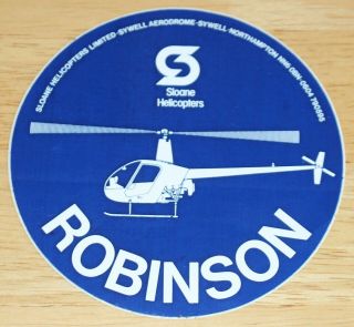 Old Sloane Helicopters (uk) Robinson R - 22 Helicopter Sticker