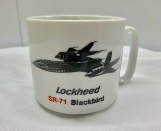 Vintage Usaf Lockheed Sr - 71 Blackbird Military Mug Spy Plane Aircraft Air Force