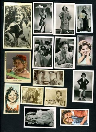 Vintage Shirley Temple Fifteen (15) Assorted Cards 1930s Cutie Pie