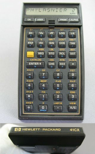 Hewlett - Packard Hp41cx Hp - 41cx 1988 Calculator And Pouch —