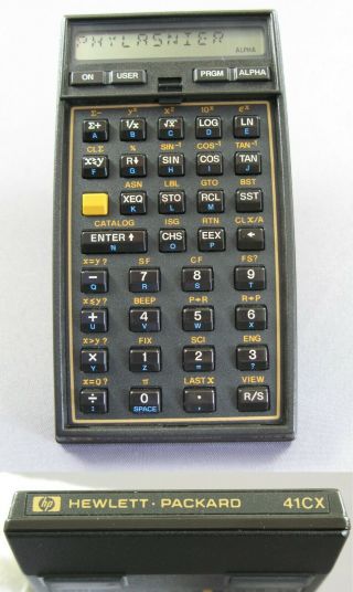Hewlett - Packard Hp41cx Hp - 41cx 1986 Calculator And Pouch —