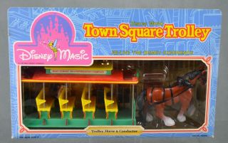 Walt Disney World Disney Magic Town Square Trolley W/ Horse And Conductor W/box