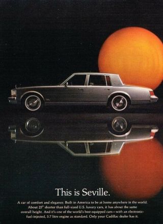 1975 1976 Cadillac Seville Advertisement Print Art Car Ad K12