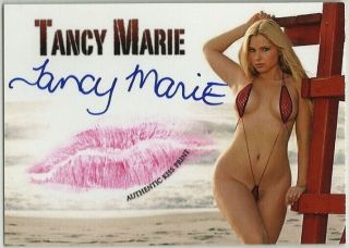 Tancy Marie 2015 Expo Playboy Playmate Signature Autograph Kiss Lips 2
