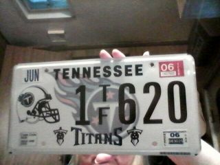 2003 Tennessee Titans License Plate With 2006 Sticker