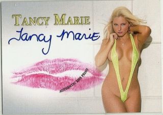 Tancy Marie 2015 Expo Playboy Playmate Signature Autograph Kiss Lips 1