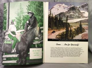 1948 JASPER PARK LODGE Rockies Canadian National RAILWAY VINTAGE Travel Brochure 2