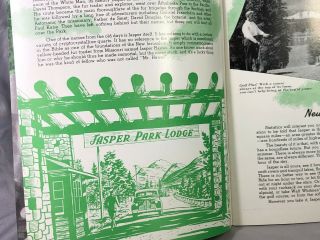 1948 JASPER PARK LODGE Rockies Canadian National RAILWAY VINTAGE Travel Brochure 3