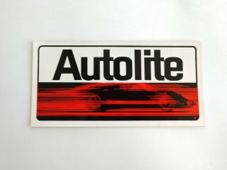 Vintage Autolite Chevy Corvette 1960s 1970s Racing Sticker Decal 8 " X4 "