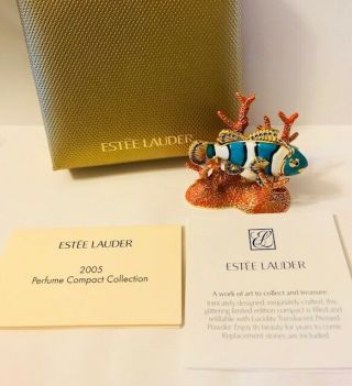 Nib Full/unused 2005 Estee Lauder " Radiant Fish " Solid Perfume Compact
