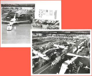British Aerospace Bae Hawker Siddeley H.  S.  125 Production Line Press Photos X2