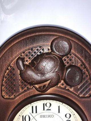 Vtg Seiko Mickey Mouse 60th Anniversary Talking Music Alarm Clock 1987 Disney 3