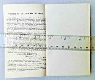 Gregory ' s Express Pocket Letter Book 1871 California Gold Rush 4
