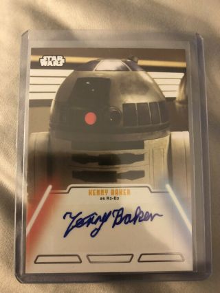 Kenny Baker As R2 - D2 Auto 2013 Topps Star Wars Jedi Legacy Autograph