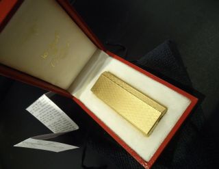 Cartier Lighter - Five - Sided - Gold Plated - Cased - Briquet - Feuerzeug 5
