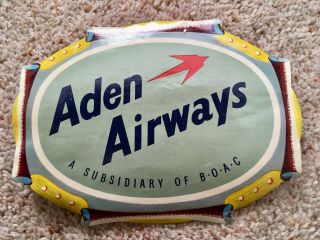 Vintage Aden Airways Airline Luggage Label