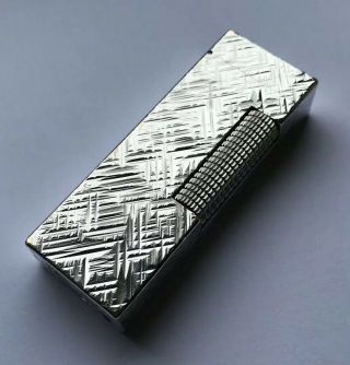Dunhill Silver Plated ‘florentine’ Rollagas Lighter - Fully Overhauled