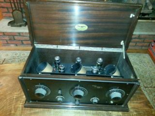 Vintage 1920s Neutrodyne Antique Eagle Radio Complete With Tubes