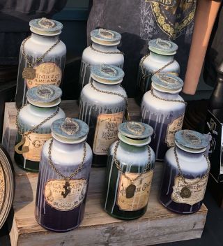 Complete Set Of 9 Disney Haunted Mansion 50th Host A Ghost Spirit Jars Ezra Box