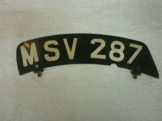 Great Britain Scotland Kinrosshire Curved Motorcycle 1940s Msv - 287 Licence Plate