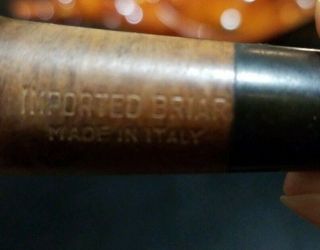 Vintage Imported Briar Curved Stem Tobacco Pipe 6 