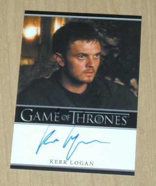 2013 Rittenhouse Game Of Thrones Season 2 Autograph Auto Kerr Logan As Matthos