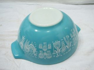 Vintage Pyrex Set of 4 Nesting Cinderella Aqua Blue Amish Butterprint Bowls 8