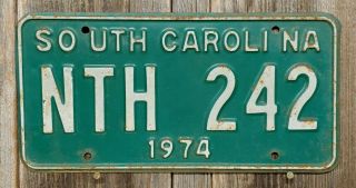 1974 South Carolina " Passenger " License Plate