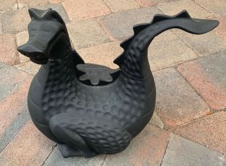 Vintage 1982 Gates General Cast Iron Dragon Humidifier Steamer Wood Stove