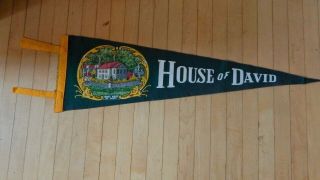 House Of David Pennant Or Banner Benton Harbor,  Mich Mi Michigan