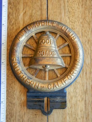 Vintage,  Southern California Automobile Club Car License Plate Topper