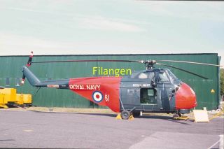 Aircraft Colour Slide Royal Navy Westland Whirlwind Has7