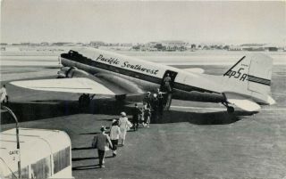 Passengers Boarding A Psa Plane Pacific Southwest Airlines / California C 1950