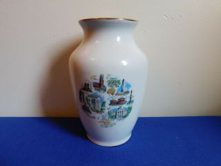 Vintage Souvenir Vase Of North Carolina Orton Plantation,  Tobacco,  Duke,  Ect.