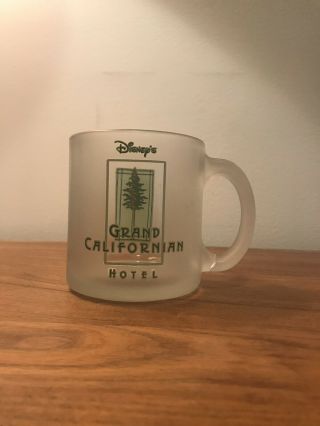 Disneyland Disney Grand Californian Hotel Glass Coffee Mug Made In Usa