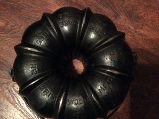 Hard to Find Griswold Erie Cast Iron 965 Cake Mold Bundt Pan 4