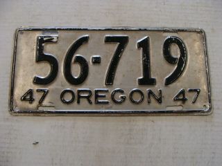 1947 Oregon License Plate 56 - 719