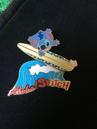 Disney Jds Aloha Stitch Surfing Spring Pin